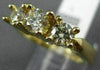 ESTATE 1.0CT DIAMOND 14KT YELLOW GOLD 3D CLASSIC ROUND 3 STONE ENGAGEMENT RING