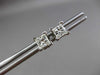ESTATE LARGE 1.0CT PRINCESS DIAMOND 14KT WHITE GOLD STUD EARRINGS 5mm #23819