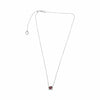.52CT DIAMOND & AAA RUBY 18KT WHITE GOLD 3D OVAL & ROUND SIDEWAYS LOVE NECKLACE