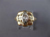 ANTIQUE .05CT OLD MINE DIAMOND 14KT 2 TONE GOLD FILIGREE SQUARE FUN RING #27358