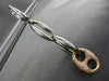 ESTATE .85CT DIAMOND 14KT ROSE BLACK GOLD ELONGATED LOVE KNOT LEVERBACK EARRINGS
