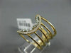 ESTATE LARGE .39CT ROUND DIAMOND 18KT ROSE GOLD CLASSIC MOON MULTI ROW FUN RING