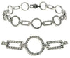 2.28CT DIAMOND 14KT WHITE GOLD ROUND CIRCLE OF LIFE RECTANGULAR TENNIS BRACELET