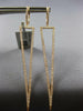 ESTATE LARGE 1.02CT DIAMOND 18KT ROSE GOLD ELONGATED TRIANGULAR HANGING EARRINGS
