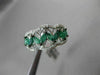 ANTIQUE WIDE 1.13CT DIAMOND & AAA EMERALD 14KT YELLOW GOLD 3D ZIG ZAG FUN RING