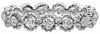 .53CT DIAMOND 18K WHITE GOLD 3D ROUND FILIGREE ETERNITY WEDDING ANNIVERSARY RING