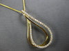 ESTATE LARGE .36CT DIAMOND 18K YELLOW GOLD DOUBLE TEAR DROP FUN FLOATING PENDANT