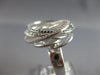 LARGE 1.01CT DIAMOND & AAA SAPPHIRE 14K WHITE GOLD 3D CIRCULAR INTERTWINING RING