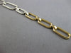 WIDE 1.41CT DIAMOND 14KT 2 TONE GOLD CLASSIC OPEN ELONGATED OVAL TENNIS BRACELET