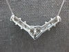 .94CT DIAMOND 14KT WHITE GOLD PRINCESS & ROUND INVISIBLE V SHAPE NECKLACE #27661