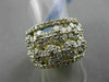 ESTATE LARGE 2.12CTW FANCY YELLOW & WHITE DIAMOND 18KT YELLOW GOLD FLOWER RING