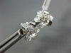 ESTATE .27CT DIAMOND 18KT WHITE GOLD 3D CLASSIC FLOWER ROSE STUD EARRINGS