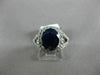 ESTATE 3.33CT DIAMOND & AAA SAPPHIRE 14KT GOLD 3D OVAL FILIGREE ENGAGEMENT RING