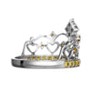 .54CT FANCY YELLOW DIAMOND 18KT WHITE GOLD MULTI HEART OPEN FILIGREE CROWN RING