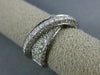 ESTATE WIDE 1.50CT DIAMOND 14KT WHITE GOLD 3D CRISS CROSS ANNIVERSARY RING #1040
