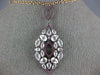 LARGE 6.57CT DIAMOND AAA RUBY & WHITE QUARTZ 14KT ROSE & BLACK GOLD 3D NECKLACE