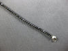 ESTATE 7.34CT BLACK DIAMOND 14KT WHITE GOLD 3D CLASSIC ETERNITY TENNIS BRACELET