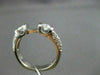 ESTATE .46CT DIAMOND 14KT WHITE GOLD 3 STONE SEMI MOUNT ENGAGEMENT RING #1550