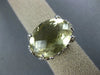 ESTATE WIDE 8.90CT DIAMOND & AAA YELLOW TOPAZ 18K WHITE GOLD FILIGREE RING #2303