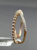 ESTATE .10CT DIAMOND 14KT WHITE & ROSE GOLD X LOVE MILGRAIN BEAD RING F/G VSSI