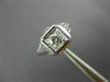 ANTIQUE .22CT DIAMOND 18KT WHITE GOLD 3D SOLITAIRE SQUARE ENGAGEMENT RING #26655