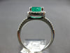 1.72CT DIAMOND & AAA EMERALD 18KT WHITE GOLD CLASSIC SQUARE HALO FRIENDSHIP RING