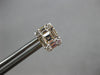 .97CT DIAMOND 18K YELLOW GOLD ROUND & BAGUETTE CLUSTER INVISIBLE SQUARE EARRINGS
