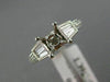 0.76CT ROUND & BAGUETTE DIAMOND 14K 2 TONE GOLD SEMI MOUNT ENGAGEMENT RING #1560