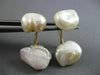 ANTIQUE LARGE PEARL 14K YELLOW GOLD 3D CLASSIC BAROQUE DOUBLE SIDED CUFFLINKS