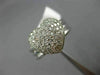ESTATE WIDE .65CT DIAMOND 14KT WHITE GOLD 3D PAVE HEART PROMISE LOVE RING #671