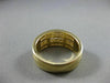 ESTATE WIDE 1.10CT ROUND DIAMOND 14KT YELLOW GOLD 3 ROW WEDDING BAND RING #5958