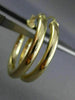 ESTATE 14KT YELLOW GOLD CLASSIC HANGING HOOP EARRINGS 25mm X 3mm WIDE #25137
