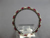 .92CT DIAMOND & AAA RUBY 14KT WHITE GOLD SHARED PRONG 2mm ETERNITY FUN LOVE RING