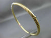 ESTATE .82CT DIAMOND 14K WHITE & YELLOW GOLD 3D PAVE ROPE DESIGN BANGLE BRACELET