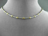 ESTATE 14KT WHITE & YELLOW GOLD CLASSIC CHOKER BEAD BY THE YARD NECKLACE #22910
