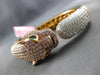 11.19CT MULTI COLOR DIAMOND & AAA EMERALD 18KT WHITE & ROSE GOLD BANGLE BRACELET