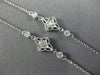 ESTATE LARGE & LONG .80CT DIAMOND & AAA TAHITIAN PEARL 14K WHITE GOLD NECKLACE