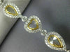LARGE 13.95CT WHITE & FANCY YELLOW DIAMOND 18KT TWO TONE GOLD 3D TENNIS BRACELET