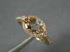 ESTATE 1.62CT DIAMOND & AAA MORGANITE 14KT ROSE GOLD FILIGREE SEMI ETERNITY RING