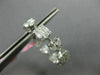 ESTATE WIDE 3.50CT DIAMOND 18K WHITE GOLD MULTI SHAPE SQUARE HEART HOOP EARRINGS