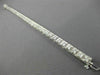 ESTATE WIDE 4CT DIAMOND 14KT WHITE GOLD SQUARE MILGRAIN CLASSIC TENNIS BRACELET
