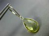 6.0CT AAA LEMON QUARTZ 14KT WHITE GOLD 3D PEAR SHAPE LEVER BACK HANGING EARRINGS