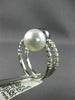 WIDE .6CT DIAMOND & AAA SOUTH SEA TAHITIAN PEARL 18K WHITE GOLD CRISS CROSS RING