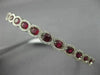 ESTATE 1.96CT DIAMOND & AAA RUBY 18K WHITE GOLD 3D SEMI ETERNITY BANGLE BRACELET