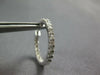 ESTATE 1.0CT DIAMOND 14K WHITE GOLD CLASSIC 2MM INSIDE OUT HOOP HUGGIE EARRINGS