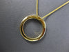 LARGE .51CT DIAMOND 18KT WHITE GOLD CLASSIC CIRCLE OF LIFE LOVE FLOATING PENDANT