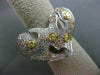 ESTATE EXTRA LARGE 1.42CT DIAMOND 18KT TRI COLOR GOLD 3D ETOILE HEART LOVE RING