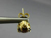 ESTATE 4.08CT DIAMOND & AAA GARNET 14KT YELLOW GOLD CLUSTER STUD EARRINGS #20871