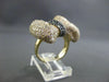 ESTATE LARGE 3.59CT BLACK & WHITE DIAMOND 14KT YELLOW GOLD BOW TIE RING STUNNING