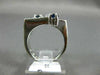 ESTATE WIDE .83CT DIAMOND & AAA SAPPHIRE 18K WHITE GOLD CRISS CROSS ETOILE RING